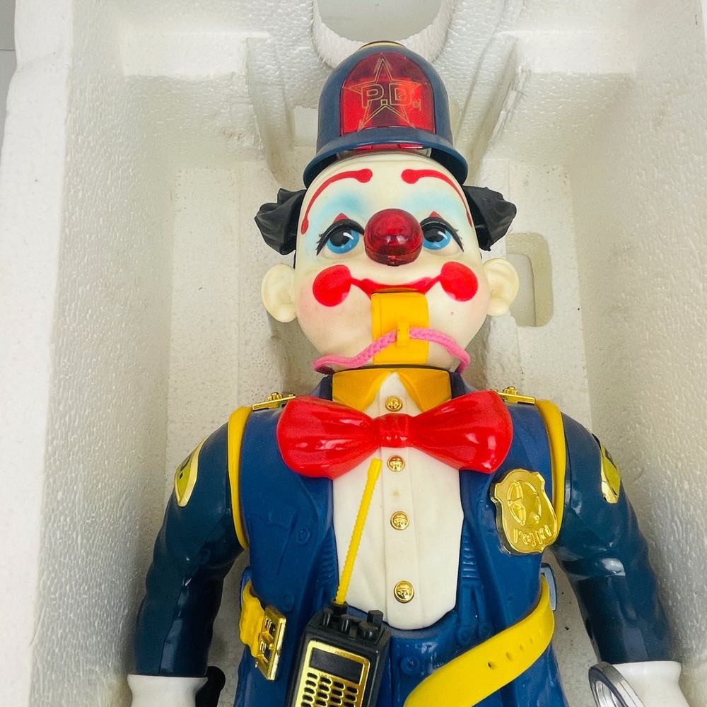 New Bright Bump N Bobby Clown Toy Blue Policeman 1989 Vintage Untested For Parts - Picture 2 of 16
